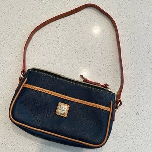 Dooney & Bourke Leather Lola Pouchette Shoulder Bag Navy NWOT